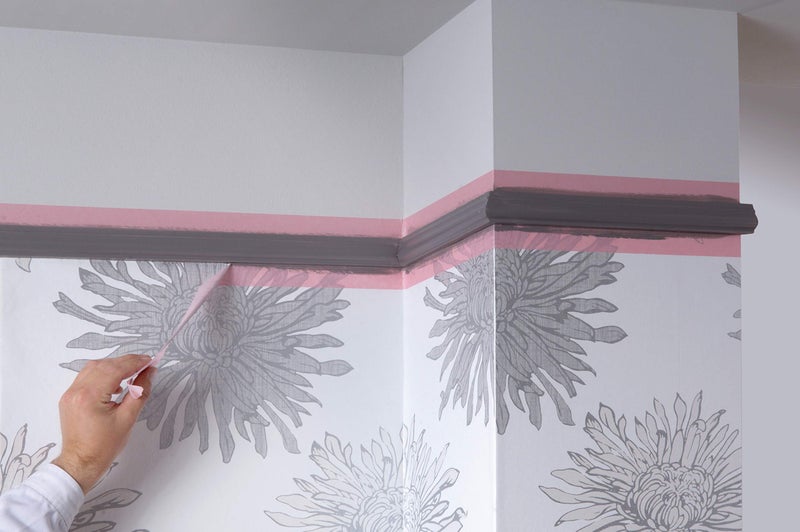 tesa UK 43330001801 Precision Sensitive, Razor Sharp Edge and Low Tack Masking Tape for Indoor Painting and Decorating, Residue Free Removal, 50 m x 25 mm, 25mm, Clear - Image 2